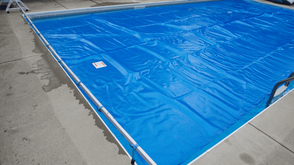 pool with solar pool cover