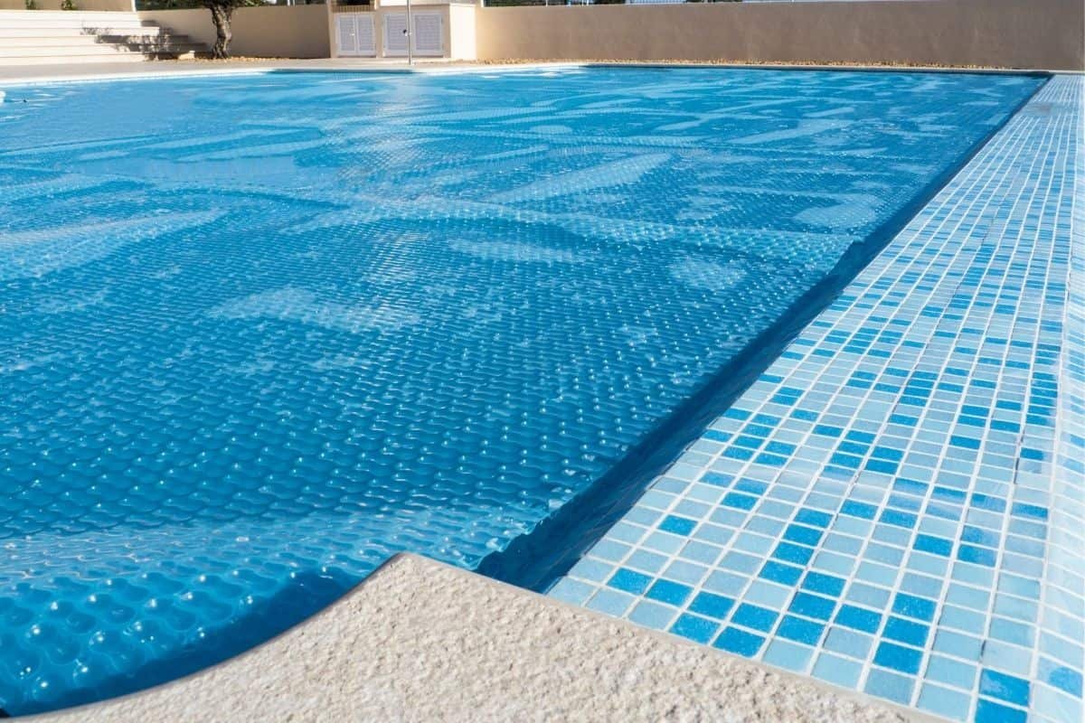 blue solar pool cover