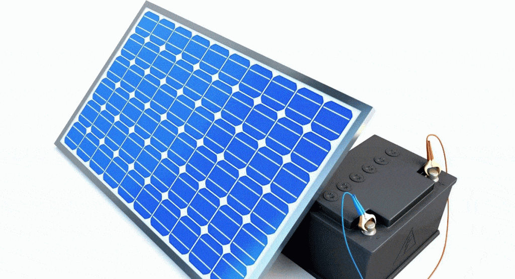 solar panel with battery