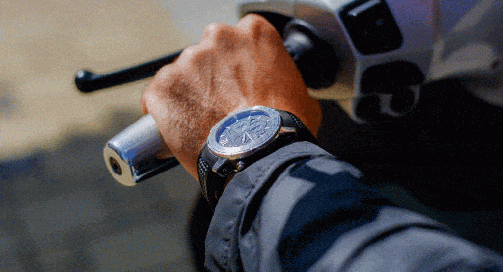 man wearing a dive watch