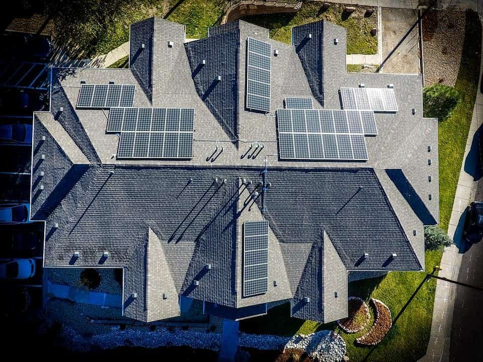 house with solar panels