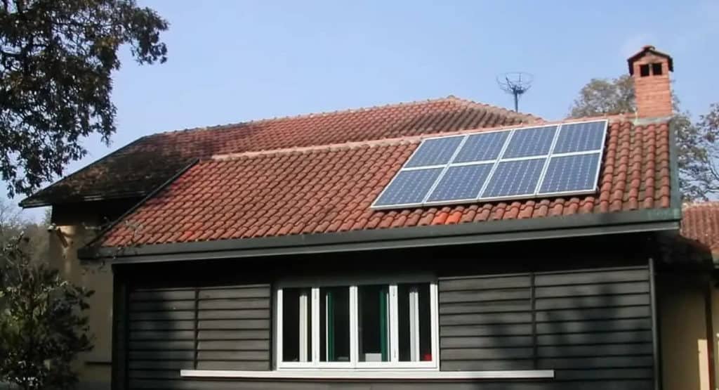 house with solar panels