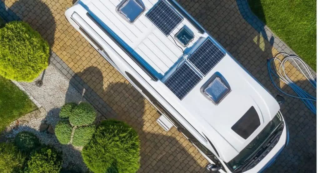 RV with solar panel