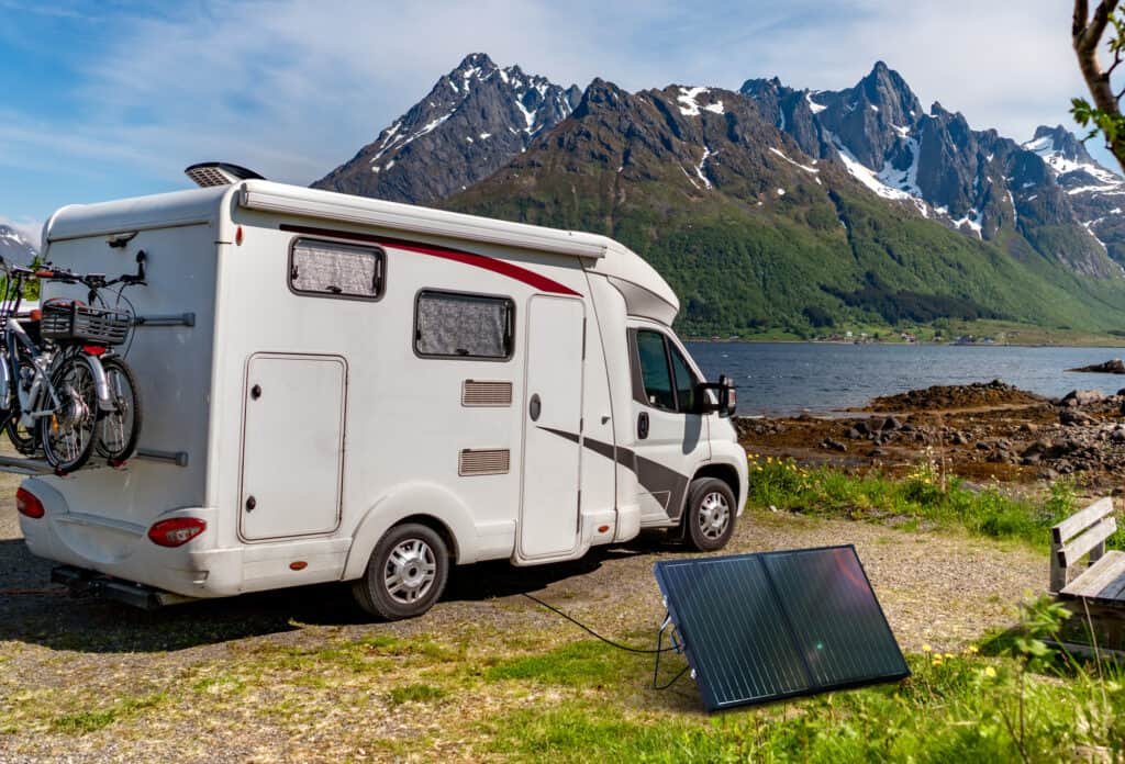 RV with solar panel