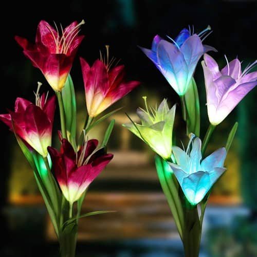 solar flower lights