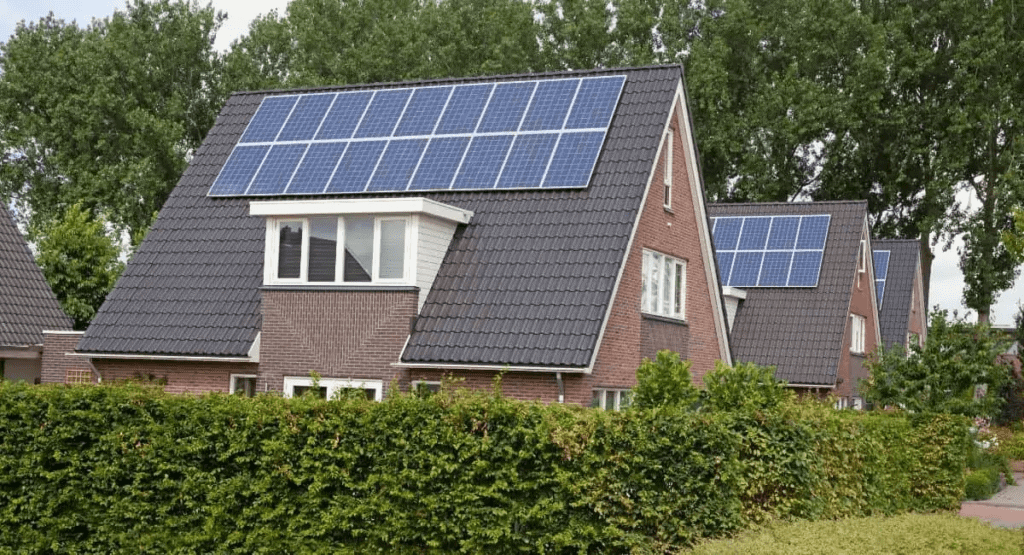 house with solar panels