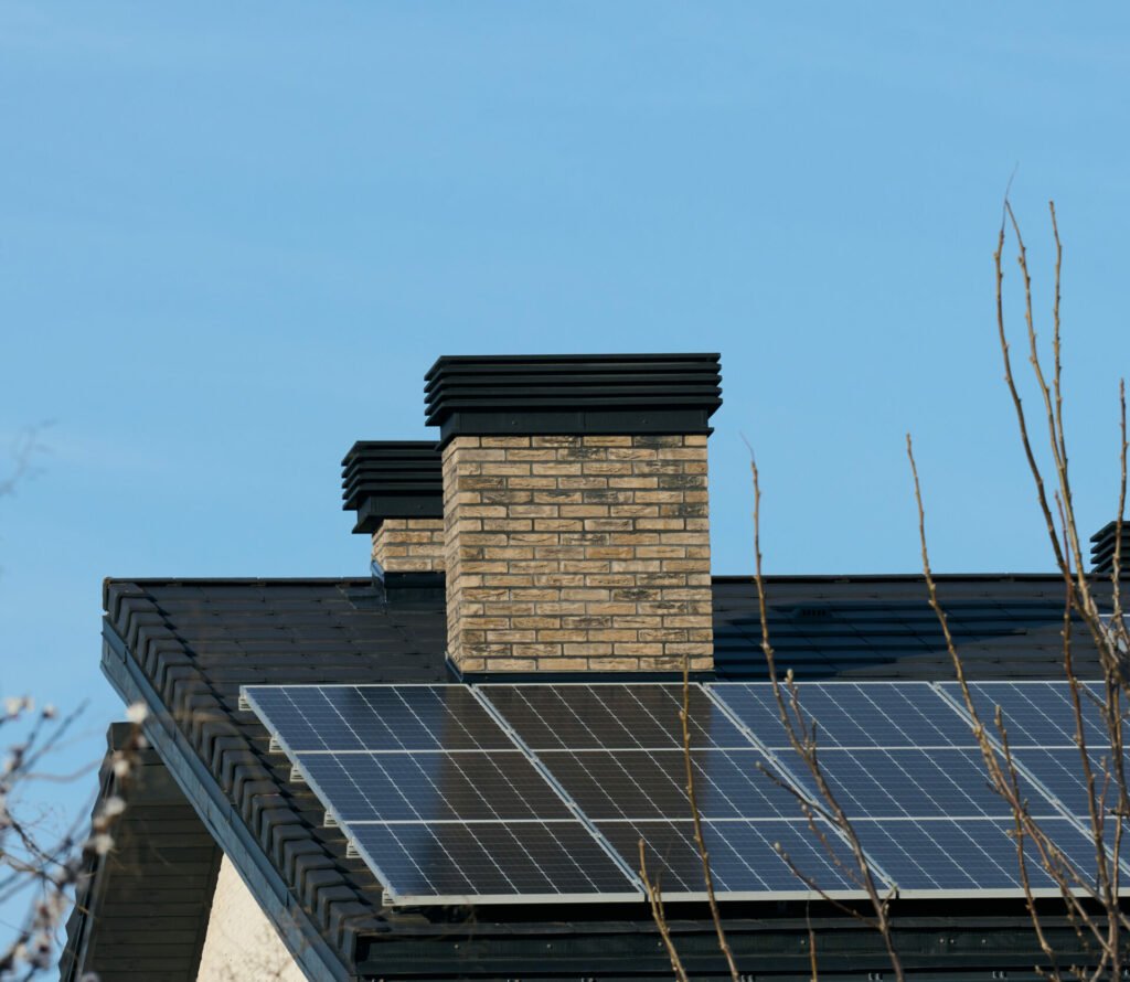 roof with solar panels