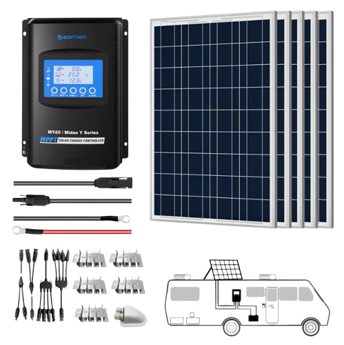 Acopower 500W Mono Solar RV Kits