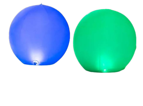 hapikay solar pool lights in green ang blue colors